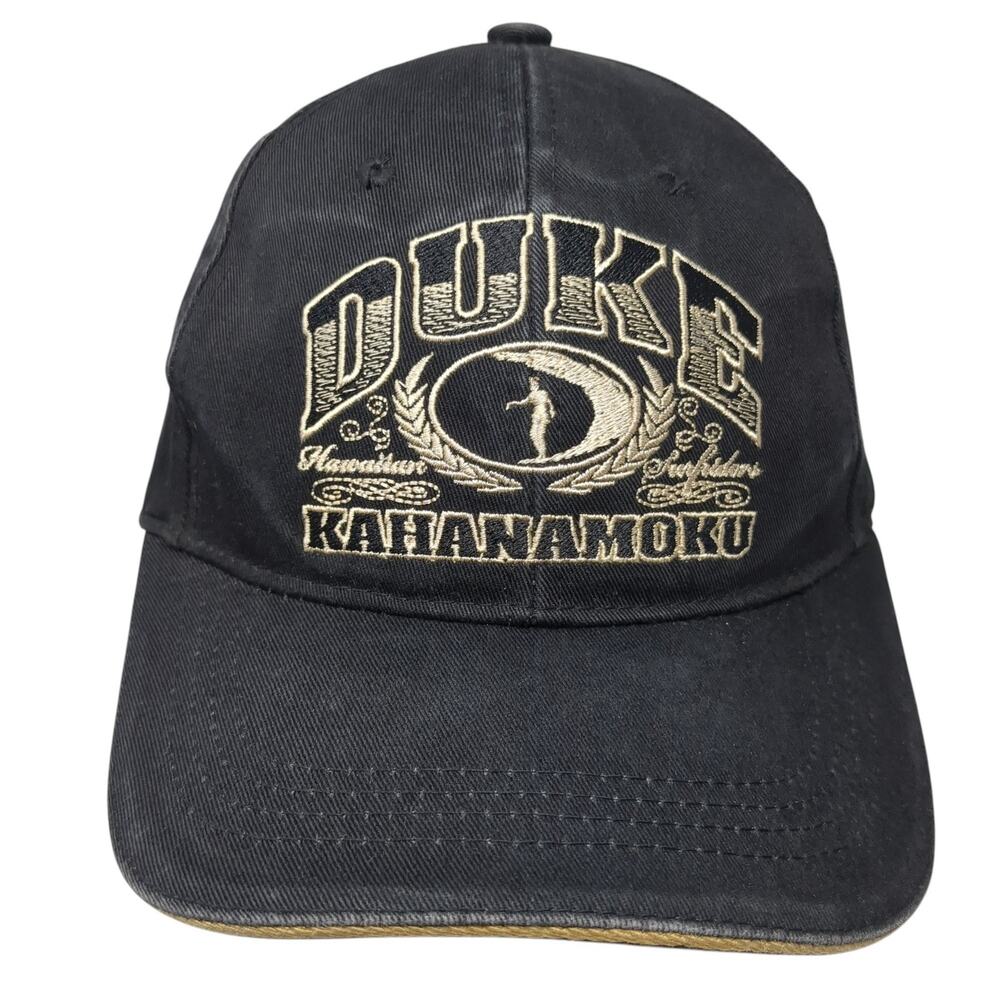 Duke Kahanamoku Slideback Baseball Cap Black One Size Adjustable Embroidered